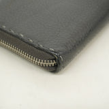 【6he4628】フェンディ 長財布 レザー ブラック シルバー金具【中古】メンズ レディース ユニセックス