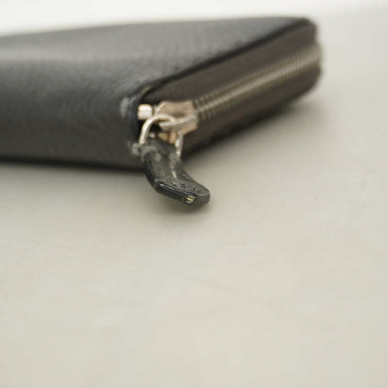 【6he4628】フェンディ 長財布 レザー ブラック シルバー金具【中古】メンズ レディース ユニセックス