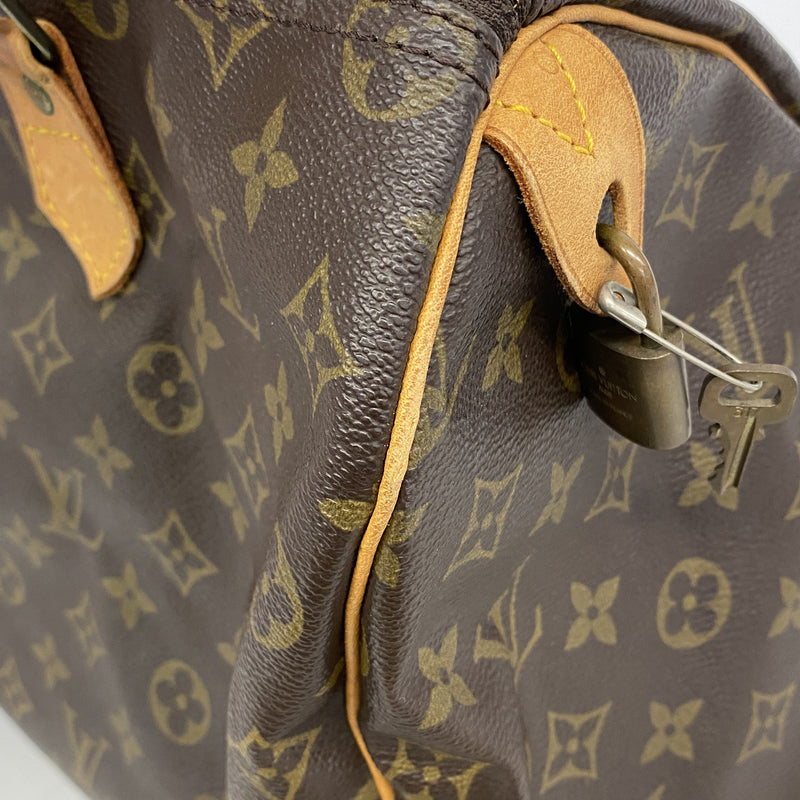 【6he4649】ルイヴィトン ハンドバッグ モノグラム スピーディ35 M41107 ブラウン【中古】レディース