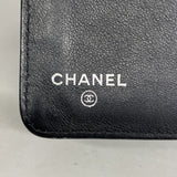 【6he4654】シャネル 財布 キャビアスキン ブラック シルバー金具【中古】レディース