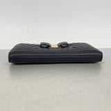 【6he4655】サルヴァトーレフェラガモ 長財布 ヴァラ レザー ブラック ゴールド金具【中古】レディース