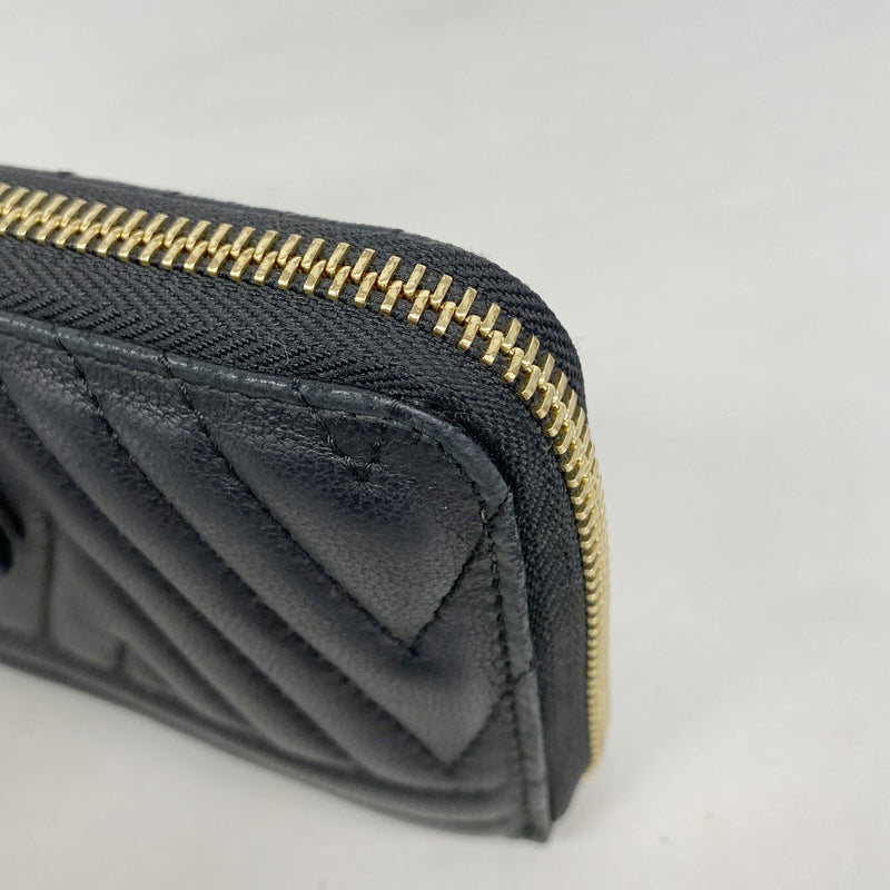 【6he4655】サルヴァトーレフェラガモ 長財布 ヴァラ レザー ブラック ゴールド金具【中古】レディース