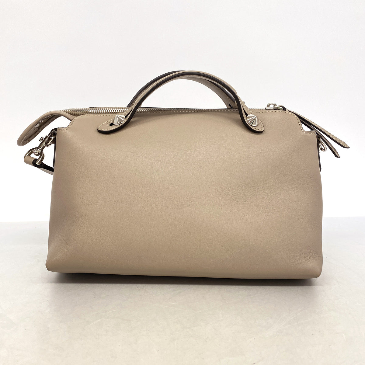 【6he4657】フェンディ ハンドバッグ バイザウェイ レザー グレー シルバー金具 2wayバック【中古】レディース