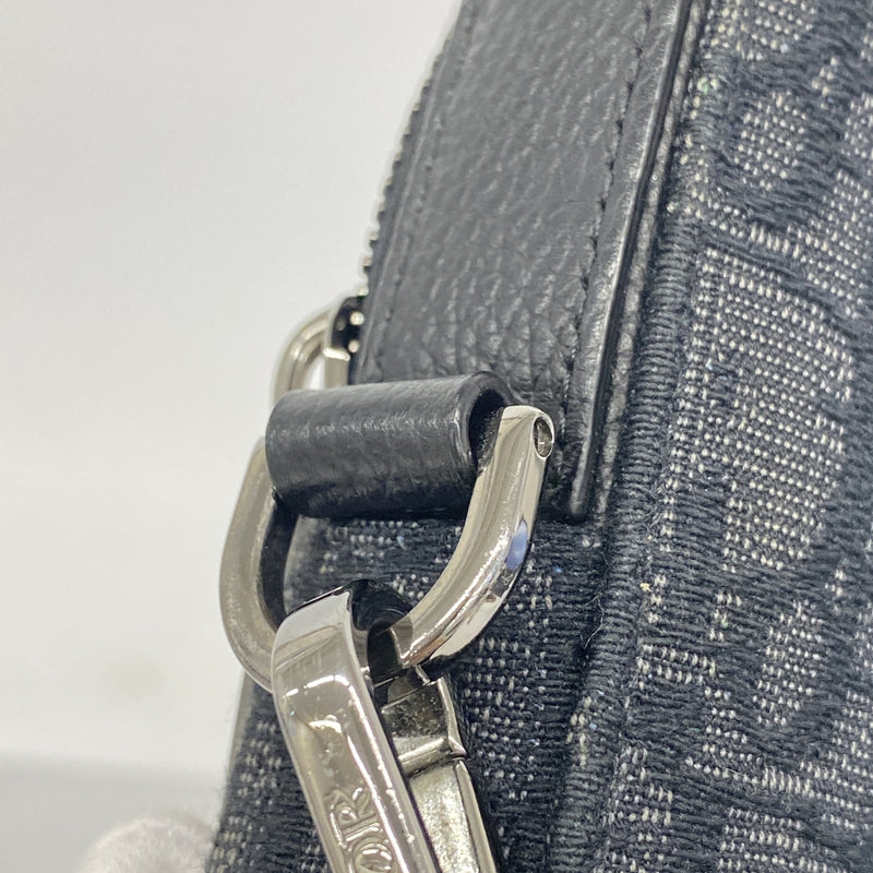 【6he4658】クリスチャンディオール ハンドバッグ オブリークライダー キャンバス ブラック シルバー金具【中古】メンズ