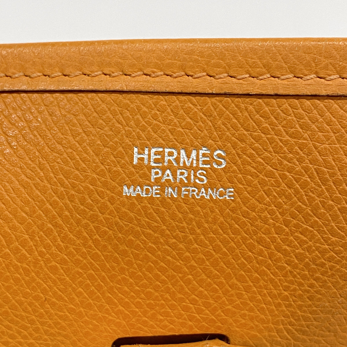 【6he4659】エルメス ショルダーバッグ エヴリン2PM ヴォーエプソン オレンジ シルバー金具 □I刻印【中古】レディース