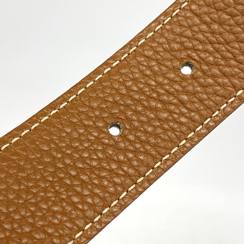 【6he4660】エルメス ベルト コンスタンスベルト ボックスカーフ トリヨンクレマンス ブラック ナチュラル シルバー金具 □H刻印【中古】メンズ レディース ユニセックス