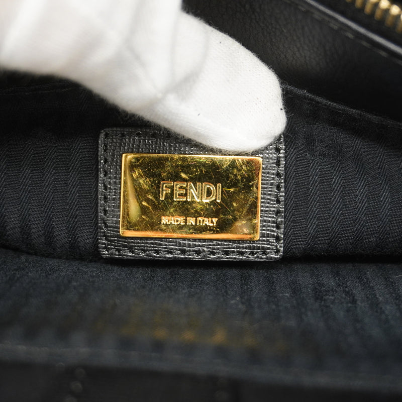 【6he4667】フェンディ ハンドバッグ トゥージュール レザー ブラック ゴールド金具 2wayバッグ【中古】レディース