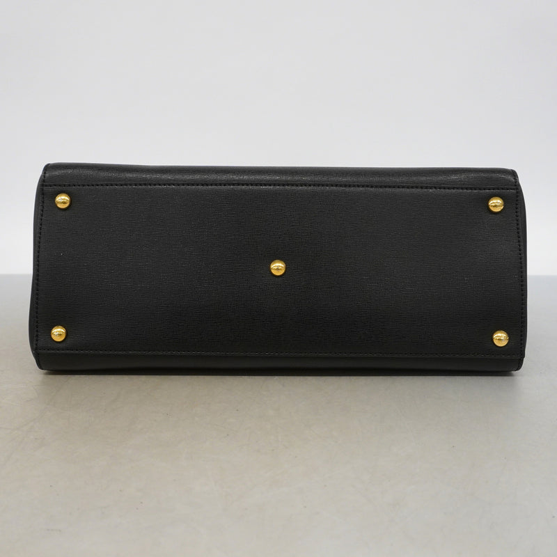 【6he4667】フェンディ ハンドバッグ トゥージュール レザー ブラック ゴールド金具 2wayバッグ【中古】レディース