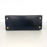 【6he4678】サルヴァトーレフェラガモ ハンドバッグ ヴァラ レザー ブラック ゴールド金具【中古】レディース