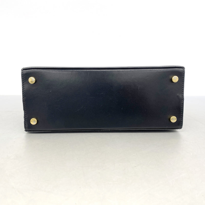 【6he4678】サルヴァトーレフェラガモ ハンドバッグ ヴァラ レザー ブラック ゴールド金具【中古】レディース