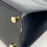 【6he4678】サルヴァトーレフェラガモ ハンドバッグ ヴァラ レザー ブラック ゴールド金具【中古】レディース