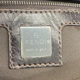 【6he4682】フェンディ ハンドバッグ ズッカ ナイロンキャンバス ブラウン シルバー金具【中古】レディース