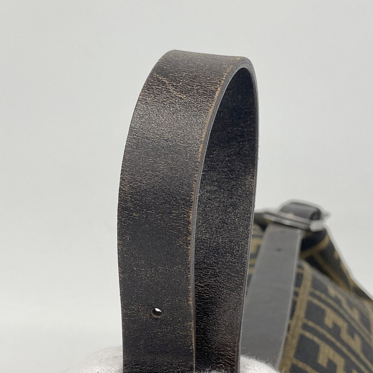 【6he4682】フェンディ ハンドバッグ ズッカ ナイロンキャンバス ブラウン シルバー金具【中古】レディース