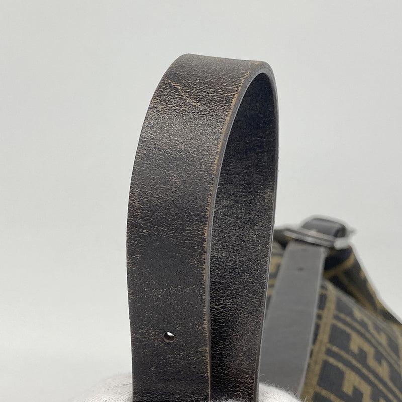 【6he4682】フェンディ ハンドバッグ ズッカ ナイロンキャンバス ブラウン シルバー金具【中古】レディース
