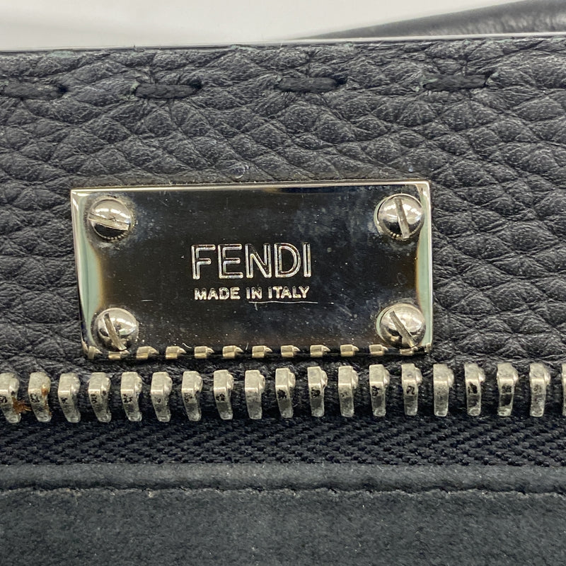 【6he4687】フェンディ ハンドバッグ モンスター セレリア ピーカブー レザー ブラック シルバー金具 2wayバッグ【中古】メンズ
