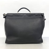 【6he4687】フェンディ ハンドバッグ モンスター セレリア ピーカブー レザー ブラック シルバー金具 2wayバッグ【中古】メンズ