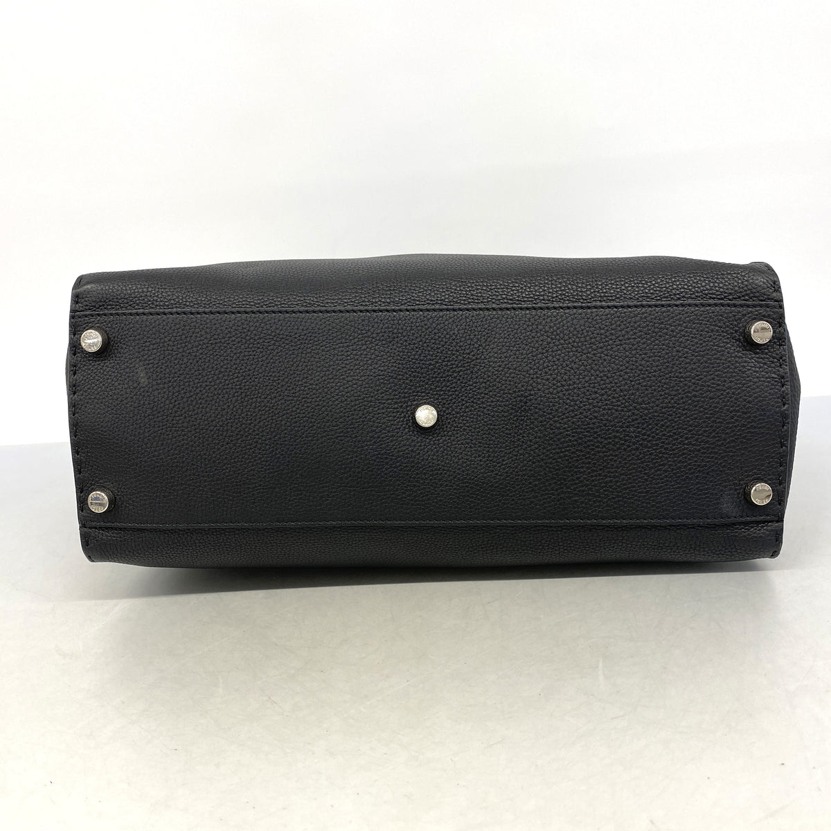【6he4687】フェンディ ハンドバッグ モンスター セレリア ピーカブー レザー ブラック シルバー金具 2wayバッグ【中古】メンズ