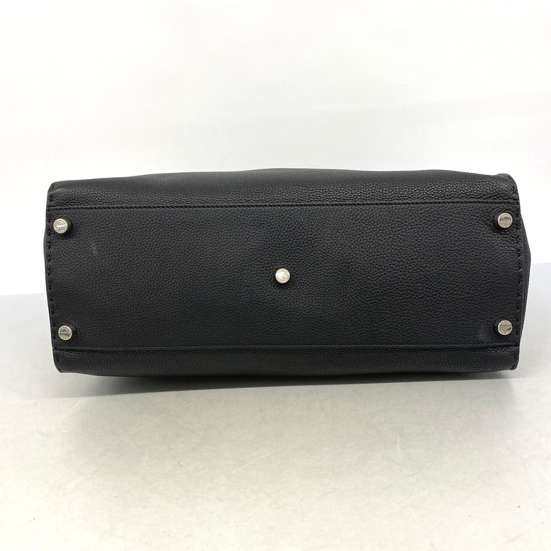 【6he4687】フェンディ ハンドバッグ モンスター セレリア ピーカブー レザー ブラック シルバー金具 2wayバッグ【中古】メンズ