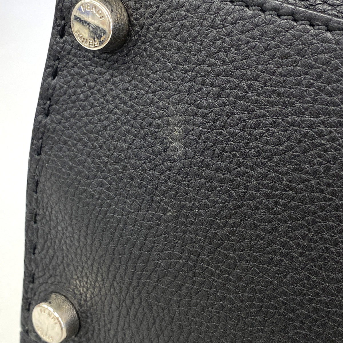 【6he4687】フェンディ ハンドバッグ モンスター セレリア ピーカブー レザー ブラック シルバー金具 2wayバッグ【中古】メンズ