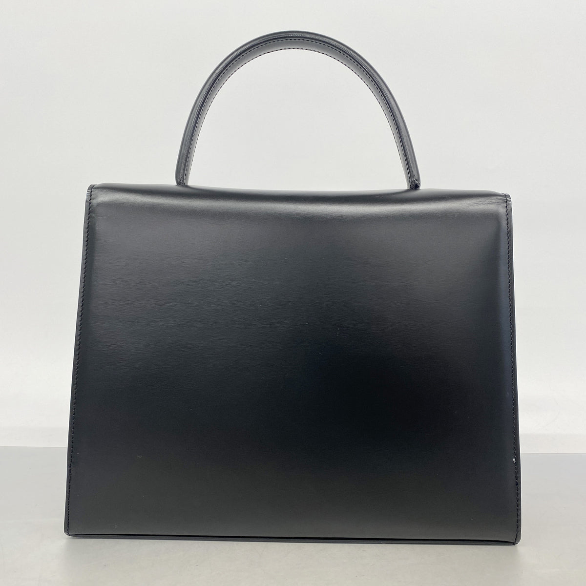 【6he4688】カルティエ ハンドバッグ パンテール レザー ブラック シルバー金具【中古】レディース