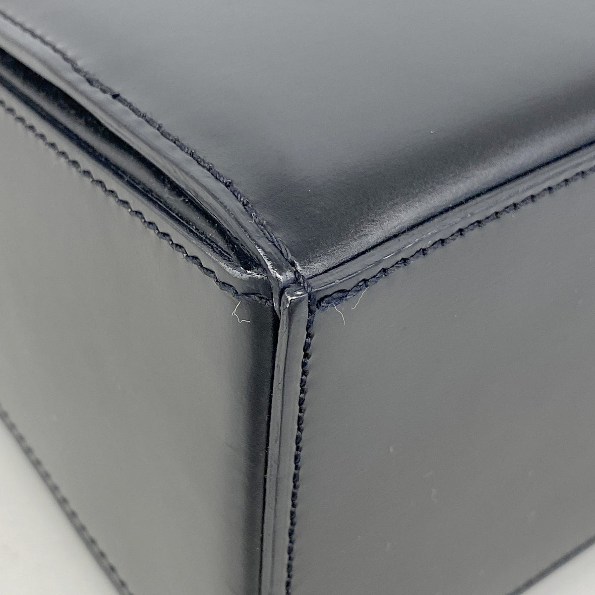 【6he4688】カルティエ ハンドバッグ パンテール レザー ブラック シルバー金具【中古】レディース