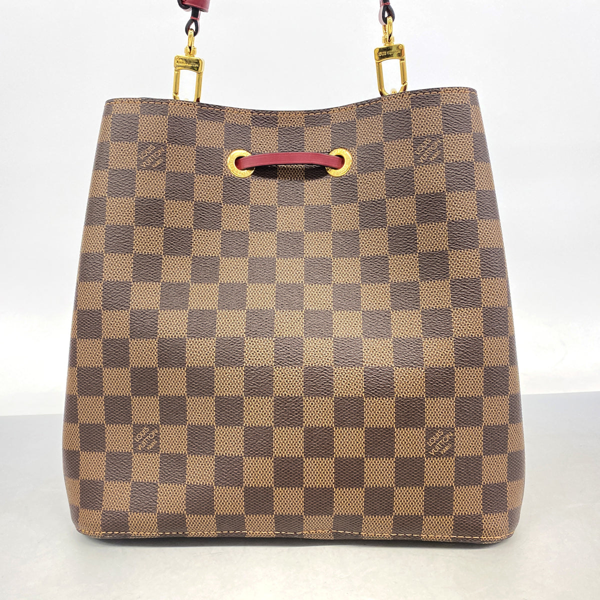 【6he4689】ルイヴィトン ショルダーバッグ ダミエ ネオノエ N40214 エベヌ/チェリーベリー【中古】レディース