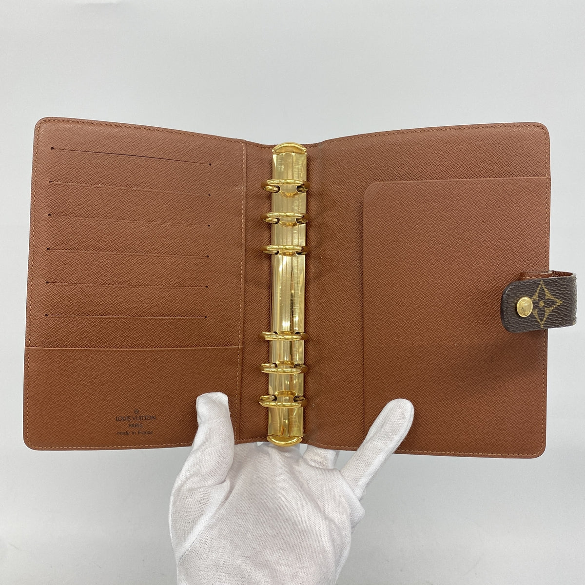 【6he4693】ルイヴィトン 手帳カバー モノグラム アジェンダMM R20105 ブラウン【中古】メンズ レディース ユニセックス