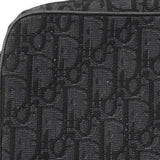【6he4695】クリスチャンディオール ショルダーバッグ オブリーク サドル キャンバス ブラック シルバー金具【中古】メンズ