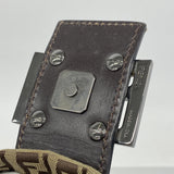 【6he4703】フェンディ ハンドバッグ ズッキーノ マンマバケット ナイロンキャンバス ベージュ シルバー金具【中古】レディース