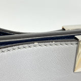 【6he4704】フェンディ ハンドバッグ ピーカブー エッセンシャル レザー グレー シルバー金具 2wayバッグ【中古】レディース