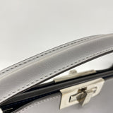 【6he4704】フェンディ ハンドバッグ ピーカブー エッセンシャル レザー グレー シルバー金具 2wayバッグ【中古】レディース