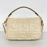 【6he4706】フェンディ ハンドバッグ バゲット レザー アイボリー ゴールド金具 2wayバッグ【中古】レディース