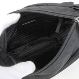 【6he4708-k】プラダ ショルダーバッグ テスート ナイロン ブラック シルバー金具【中古】レディース