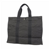 【6he4715-k】エルメス ハンドバッグ エールラインGM キャンバス グレー【中古】メンズ レディース ユニセックス