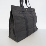 【6he4715-k】エルメス ハンドバッグ エールラインGM キャンバス グレー【中古】メンズ レディース ユニセックス