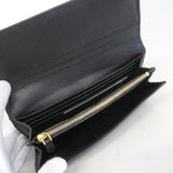 【6he4716-k】プラダ 長財布 サフィアーノ レザー ブラック ゴールド金具【中古】レディース