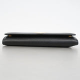 【6he4716-k】プラダ 長財布 サフィアーノ レザー ブラック ゴールド金具【中古】レディース