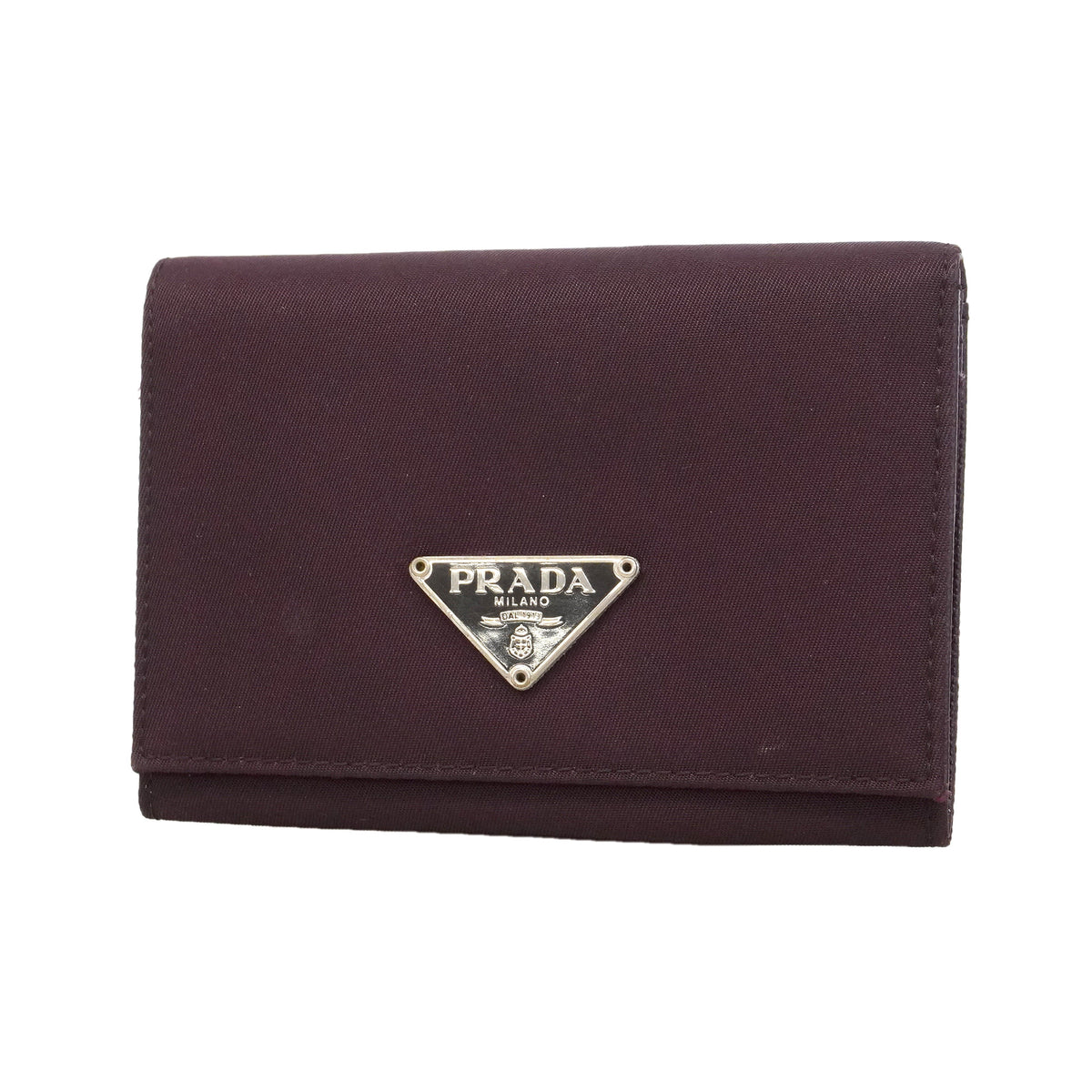 【6he4717-k】プラダ コインケース ナイロン ボルドー シルバー金具【中古】メンズ レディース ユニセックス