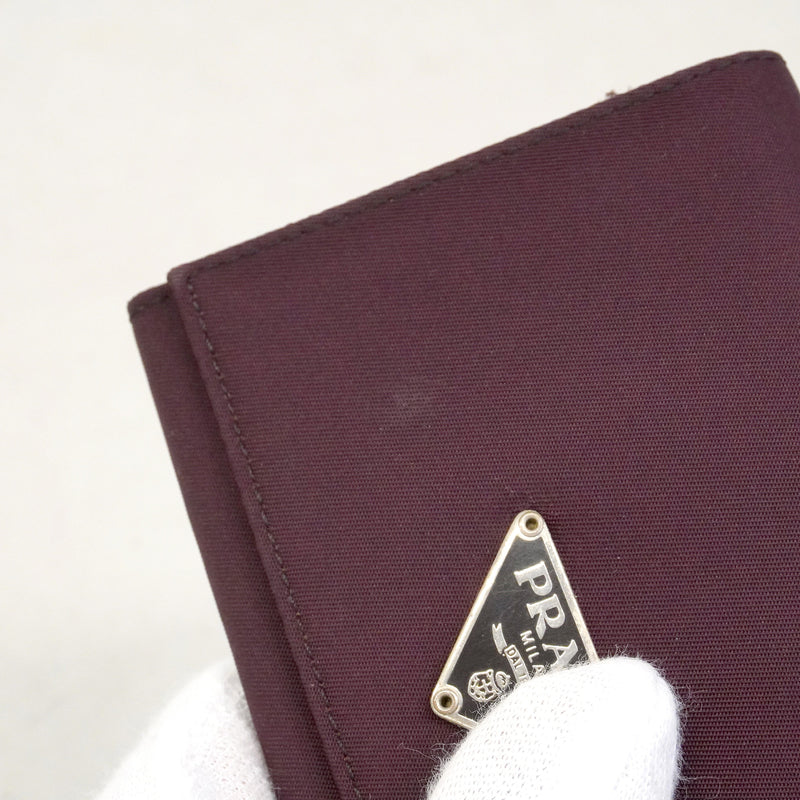 【6he4717-k】プラダ コインケース ナイロン ボルドー シルバー金具【中古】メンズ レディース ユニセックス