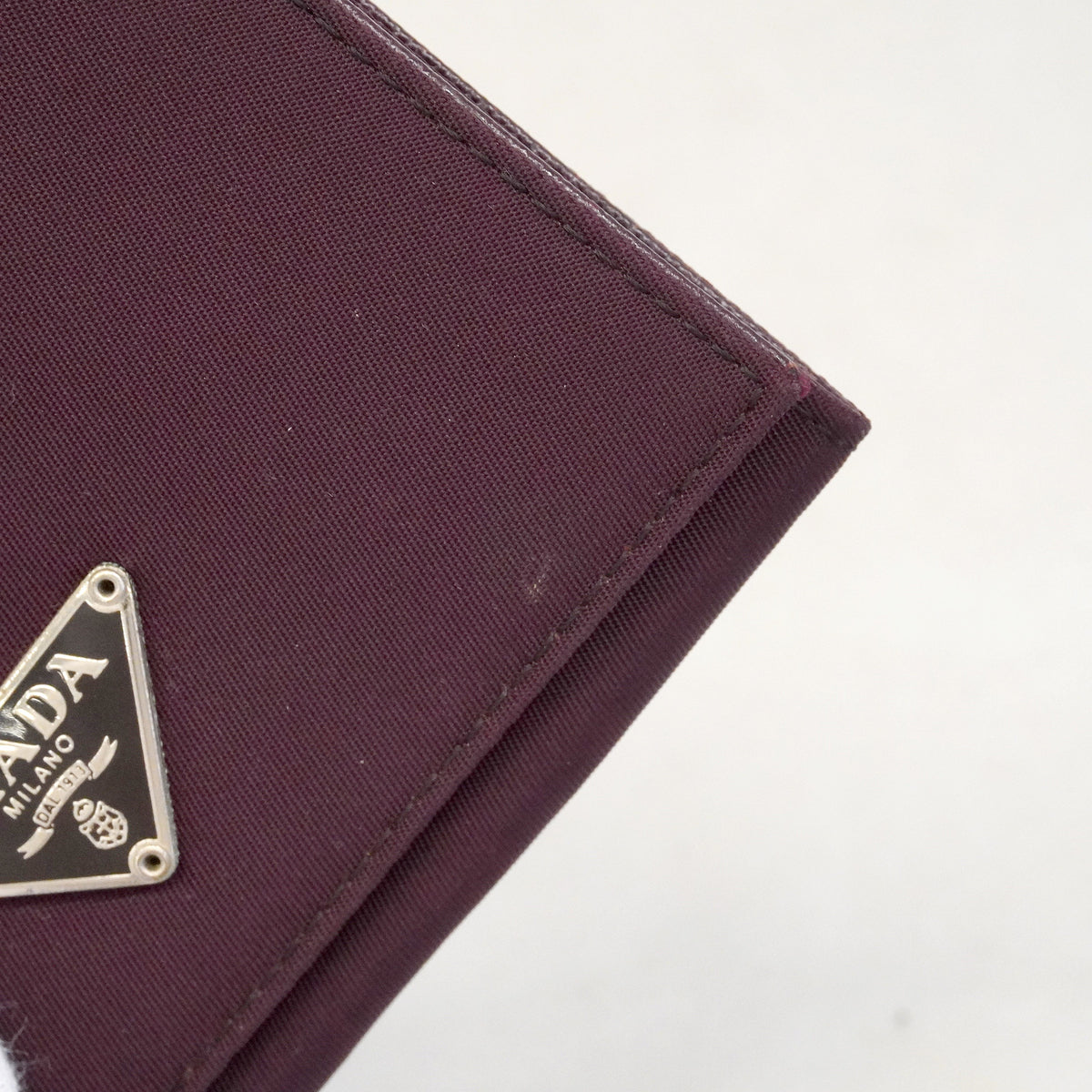 【6he4717-k】プラダ コインケース ナイロン ボルドー シルバー金具【中古】メンズ レディース ユニセックス