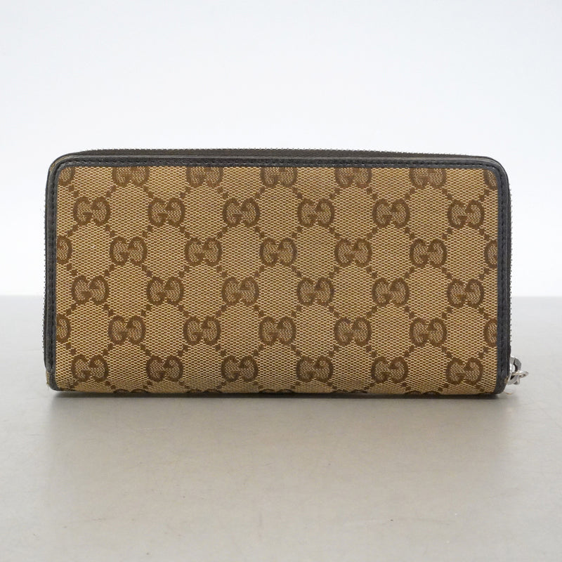 【6he4727-k】グッチ 長財布 GGキャンバス 233025 キャンバス ブラウン ゴールド金具【中古】レディース