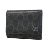 【6he4728-k】グッチ 三つ折り財布 GGスプリーム 769225 PVC ブラック シルバー金具【中古】メンズ レディース ユニセックス