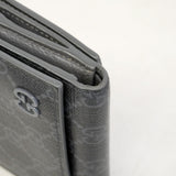 【6he4728-k】グッチ 三つ折り財布 GGスプリーム 769225 PVC ブラック シルバー金具【中古】メンズ レディース ユニセックス