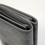 【6he4728-k】グッチ 三つ折り財布 GGスプリーム 769225 PVC ブラック シルバー金具【中古】メンズ レディース ユニセックス