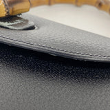 【6he4740-k】グッチ ハンドバッグ バンブー 000 2029 0633 レザー ブラック ゴールド金具【中古】レディース