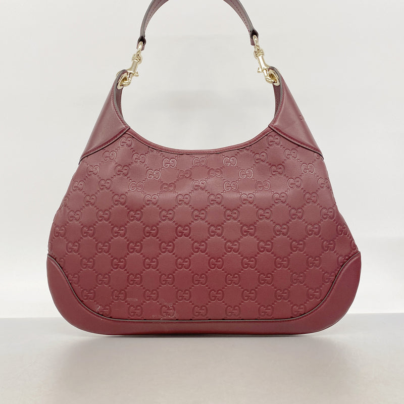 【6he4742-k】グッチ ショルダーバッグ グッチシマ 334981 レザー ボルドー ゴールド金具【中古】レディース