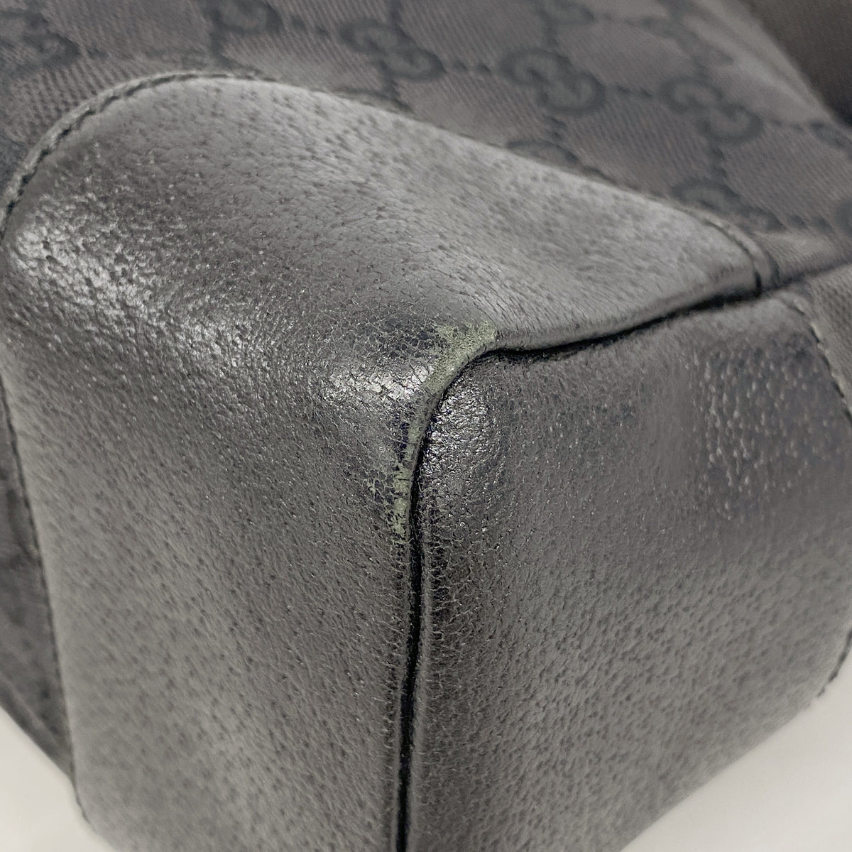 【6he4744-k】グッチ ショルダーバッグ GGキャンバス 110054 キャンバス ブラック シルバー金具【中古】レディース