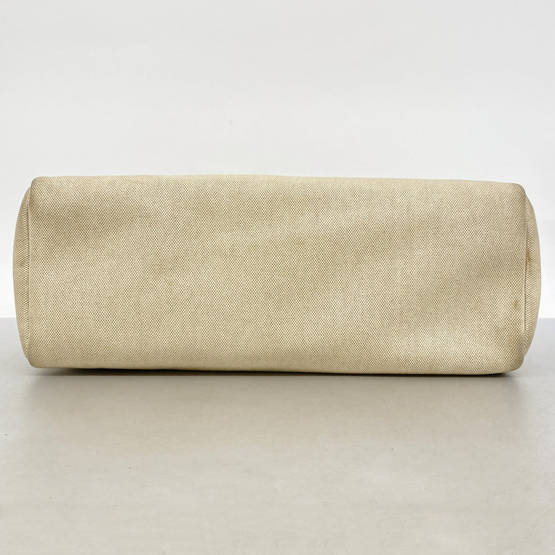 【6he4745】エルメス トートバッグ エールバッグカバスMM トワルアッシュ ナチュラル シルバー金具 □F刻印【中古】レディース