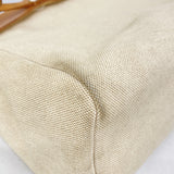 【6he4745】エルメス トートバッグ エールバッグカバスMM トワルアッシュ ナチュラル シルバー金具 □F刻印【中古】レディース