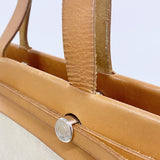 【6he4745】エルメス トートバッグ エールバッグカバスMM トワルアッシュ ナチュラル シルバー金具 □F刻印【中古】レディース